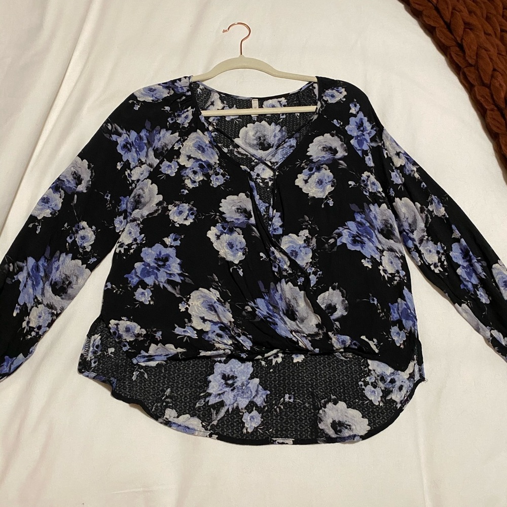 Sheer flowery blouse